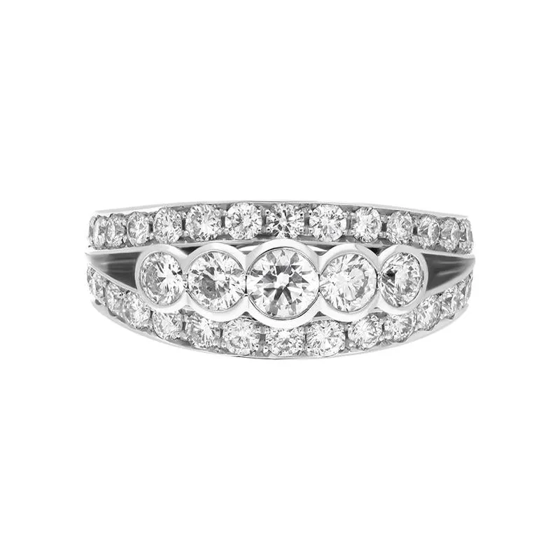 Hans D Krieger 18ct White Gold 2.56ct Diamond Graduated Eternity Ring