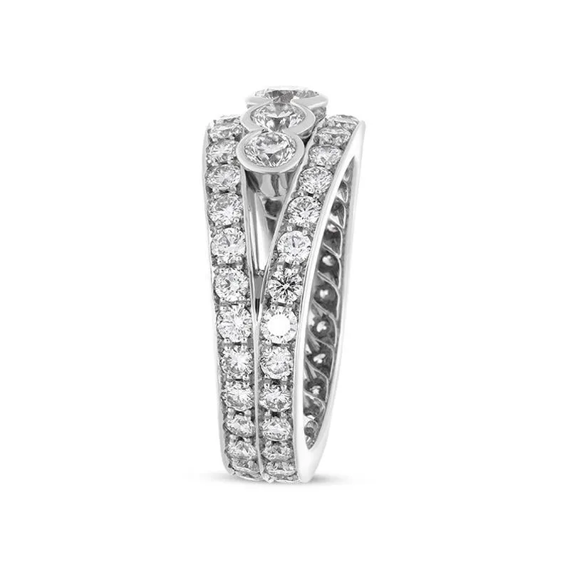 Hans D Krieger 18ct White Gold 2.56ct Diamond Graduated Eternity Ring
