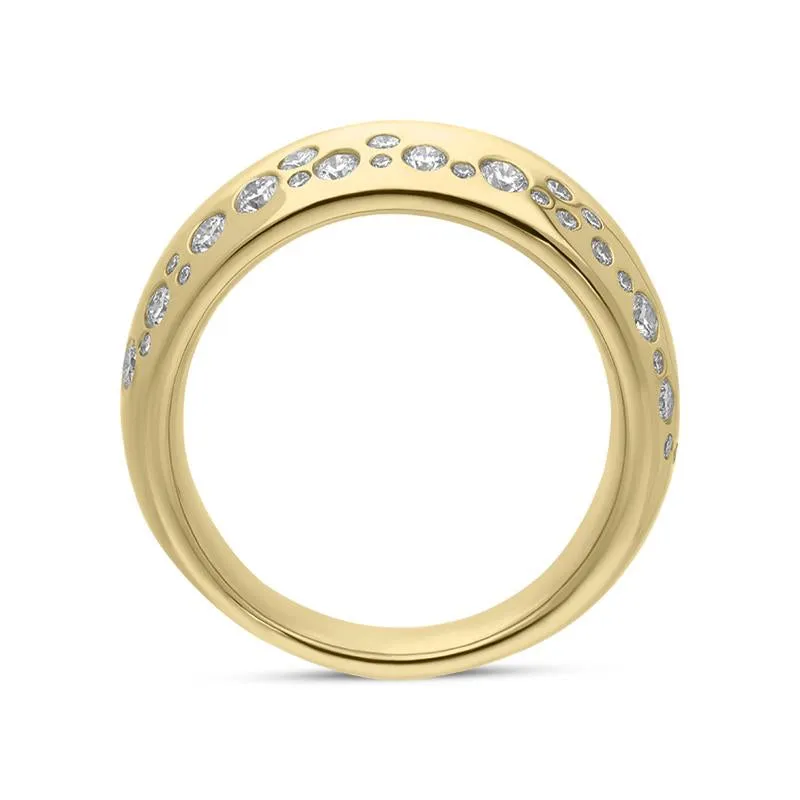 Hans D. Krieger 18ct Yellow Gold 1.12ct Diamond Band Ring