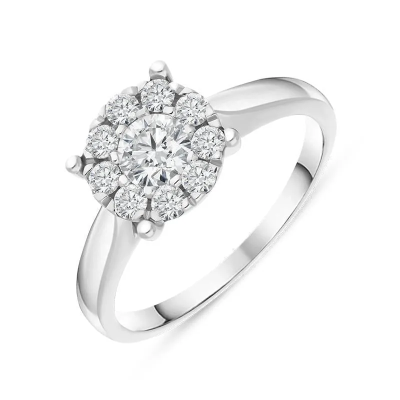 Hans D Krieger Platinum 1.56ct Diamond Illusion Ring
