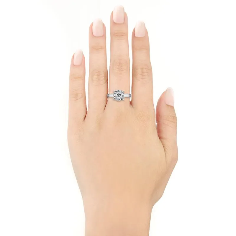Hans D Krieger Platinum 1.56ct Diamond Illusion Ring