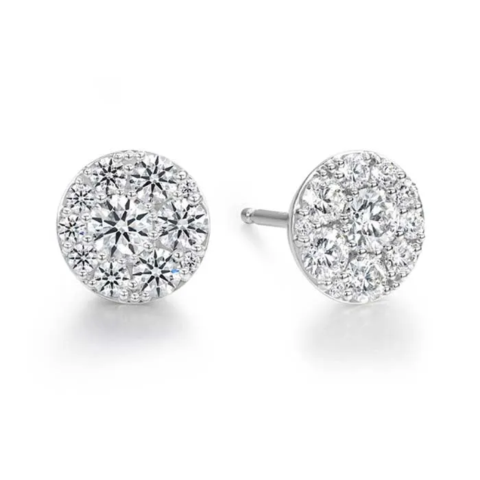 Hearts On Fire .50CTW Tessa Diamond Circle Earrings in 18K White Gold