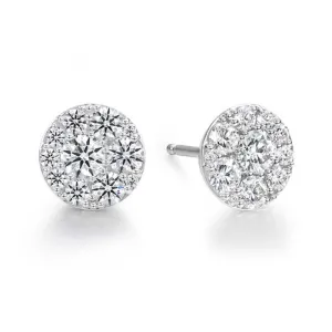 Hearts On Fire .50CTW Tessa Diamond Circle Earrings in 18K White Gold
