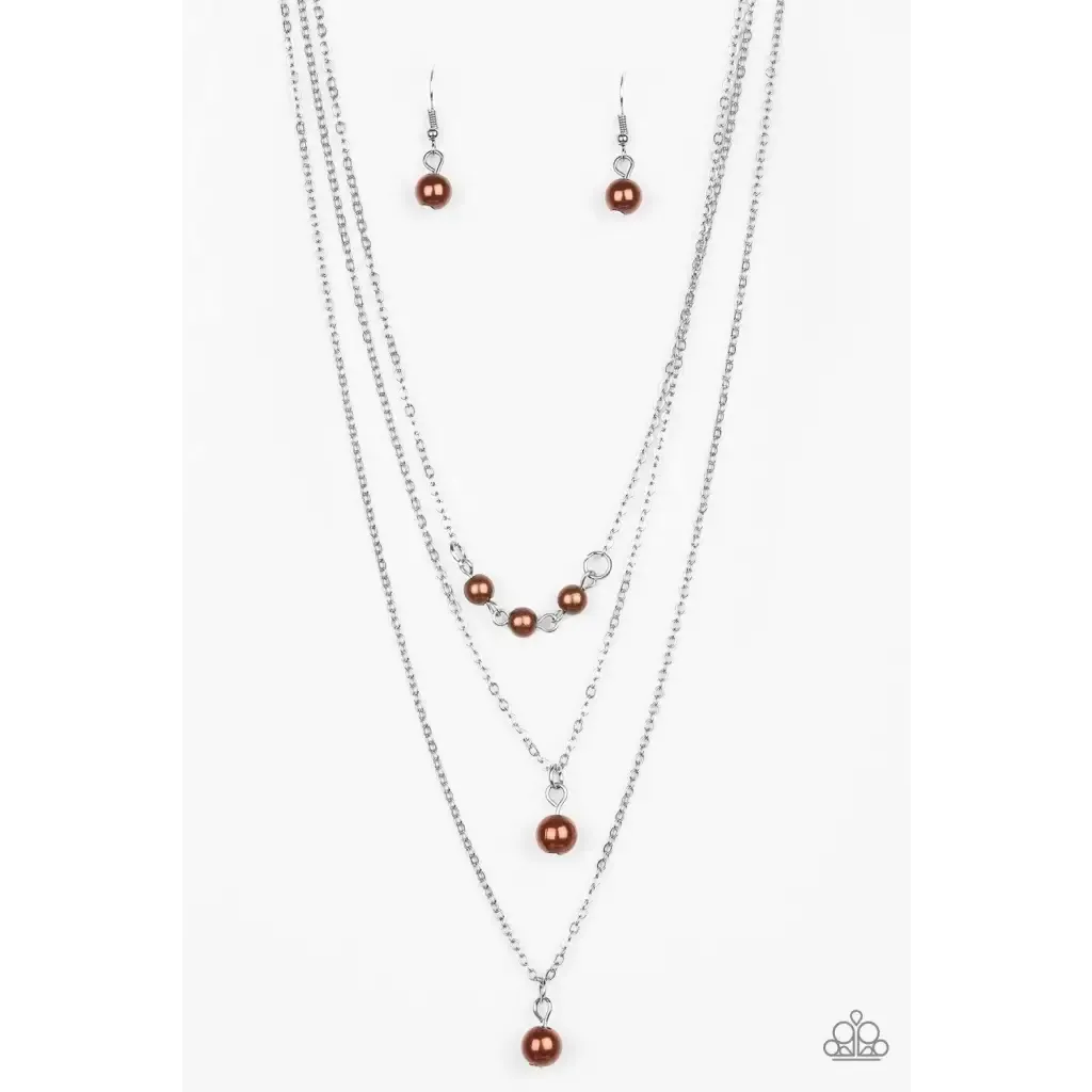 High Heels and Hustle - Brown Necklace
