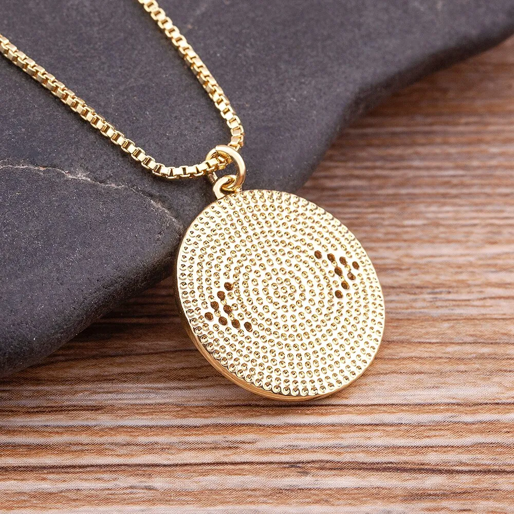 Hot Selling 2 Colors Enamel Drop Oil Round Inlaid Exquisite Boho Evil Eye Zircon Necklace