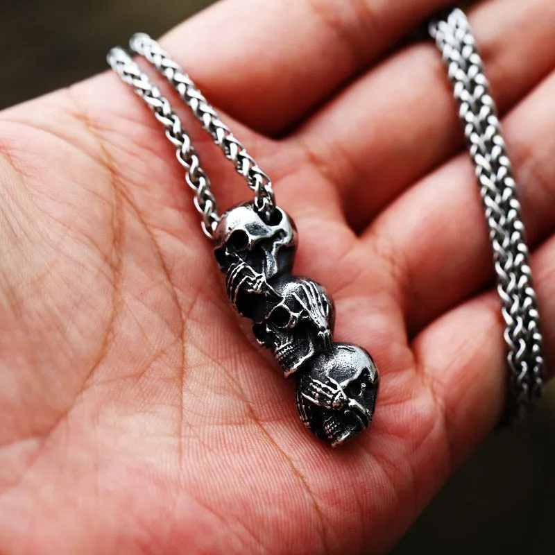 Ignorance Trio - Gothic Skull Pendant by The Nevermore
