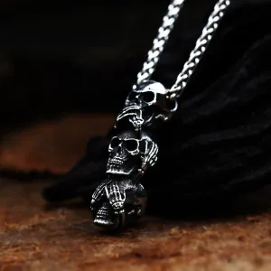 Ignorance Trio - Gothic Skull Pendant by The Nevermore
