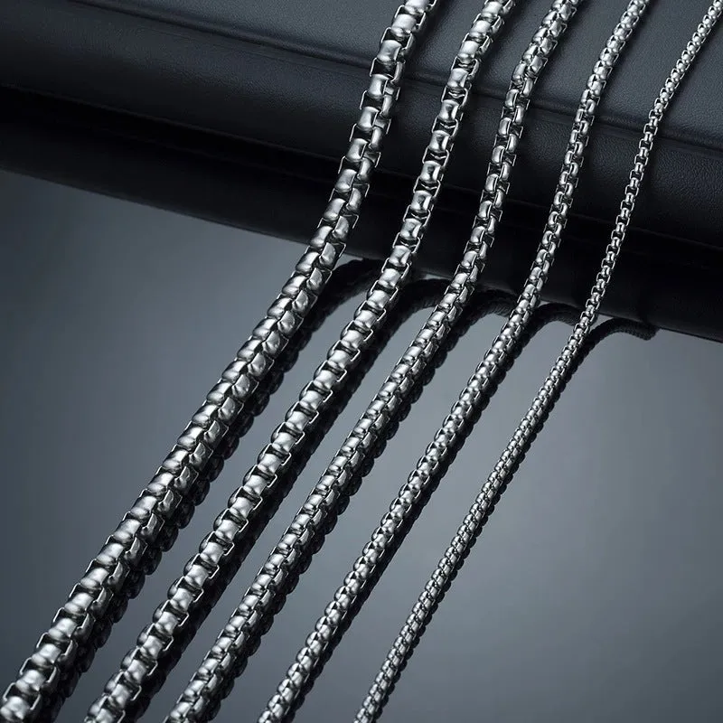 Jasper Cuboid Link Stainless Steel Chain by The Nevermore