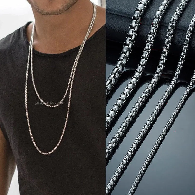 Jasper Cuboid Link Stainless Steel Chain by The Nevermore