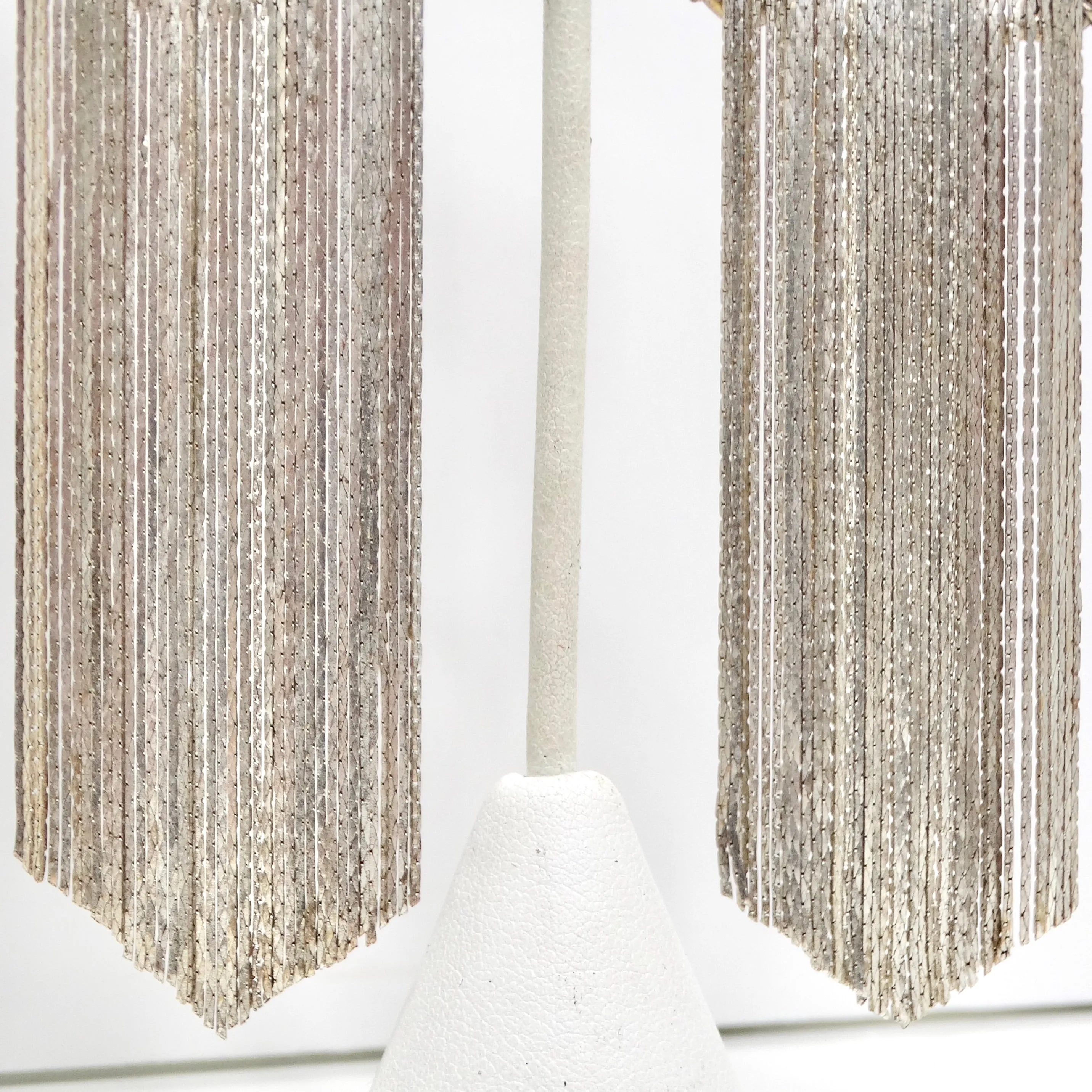 Jean Paul Gaultier 1990s Silver Fringe Hoop Dangle Earrings