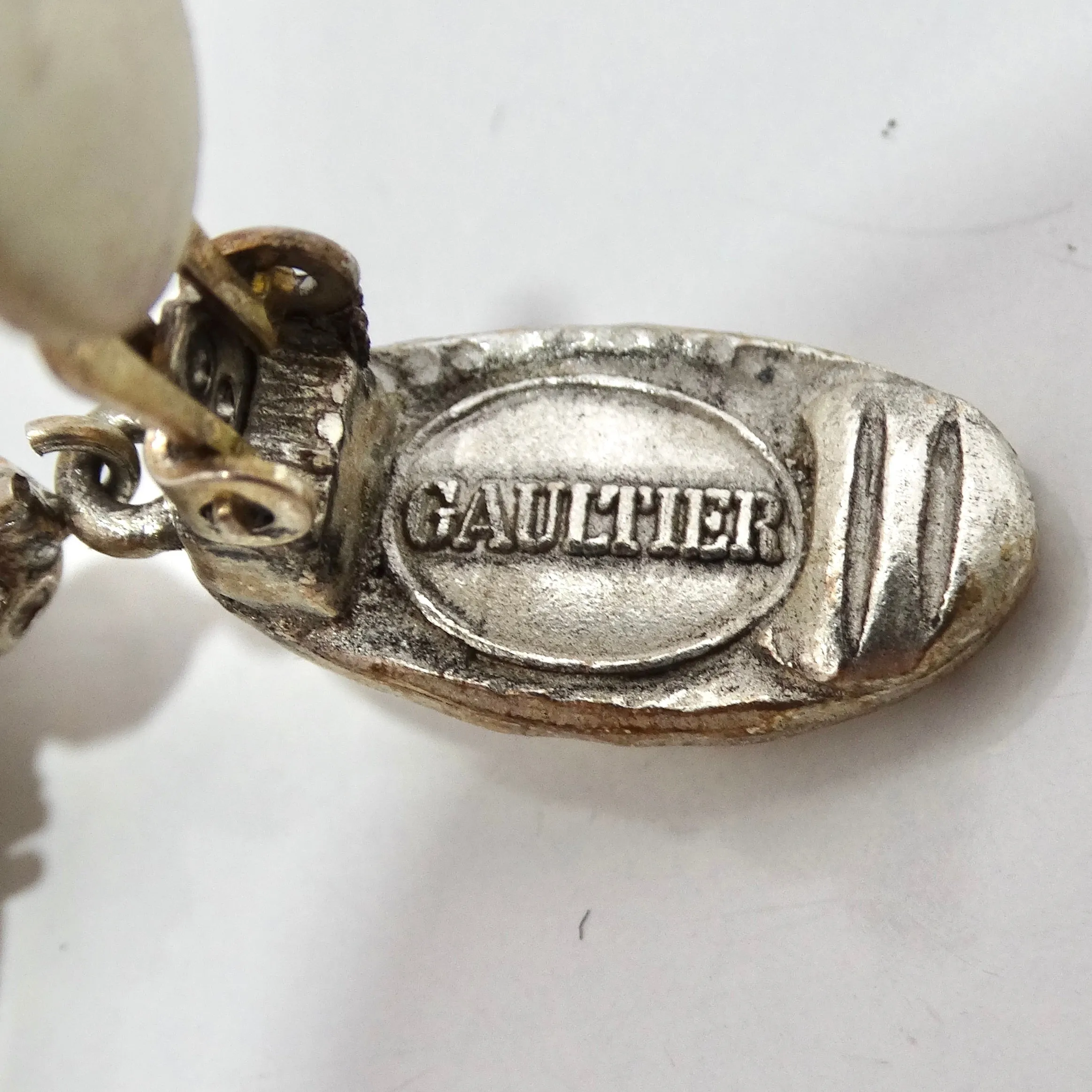Jean Paul Gaultier 1990s Silver Fringe Hoop Dangle Earrings