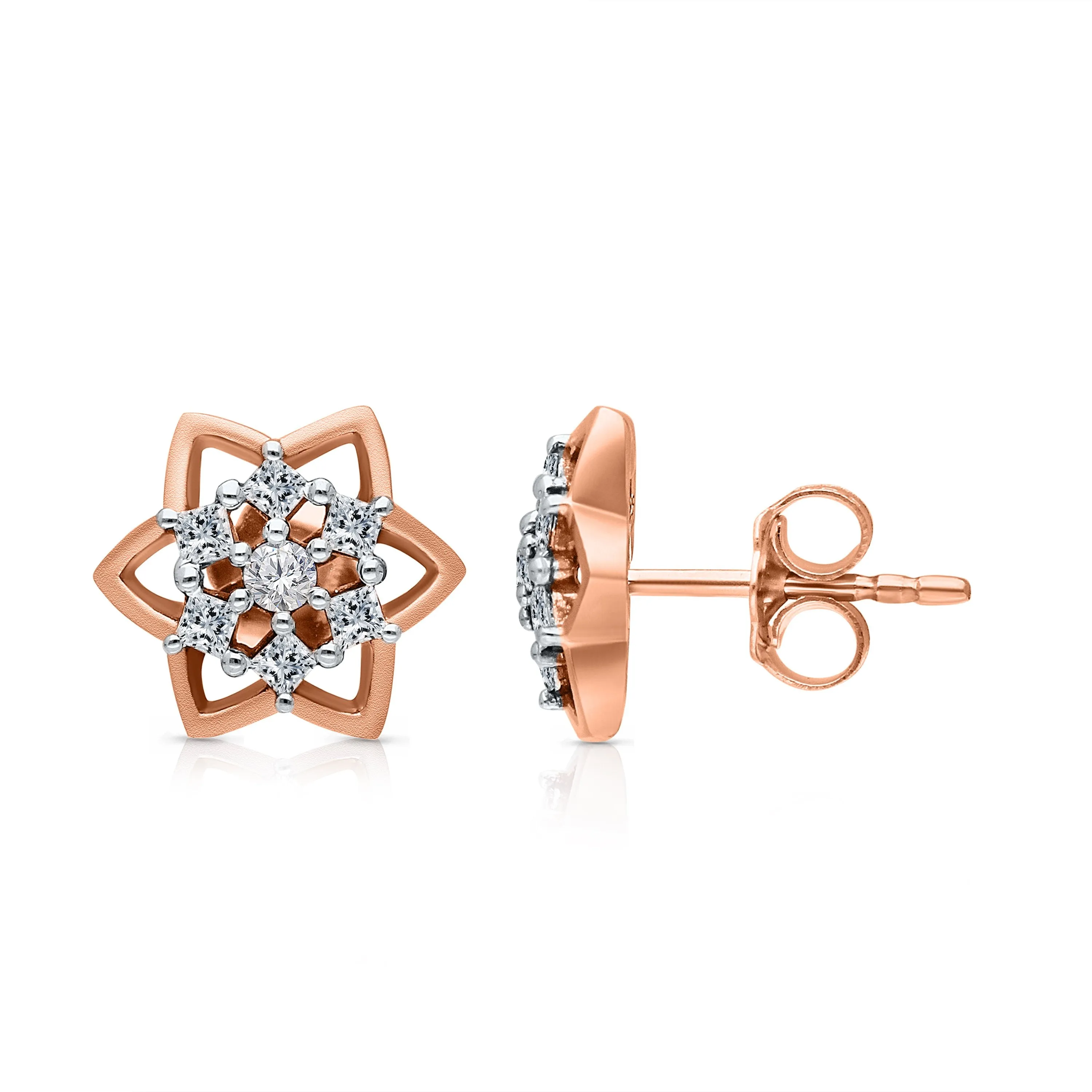Kallati Rose Gold Diamond Eternal Earrings