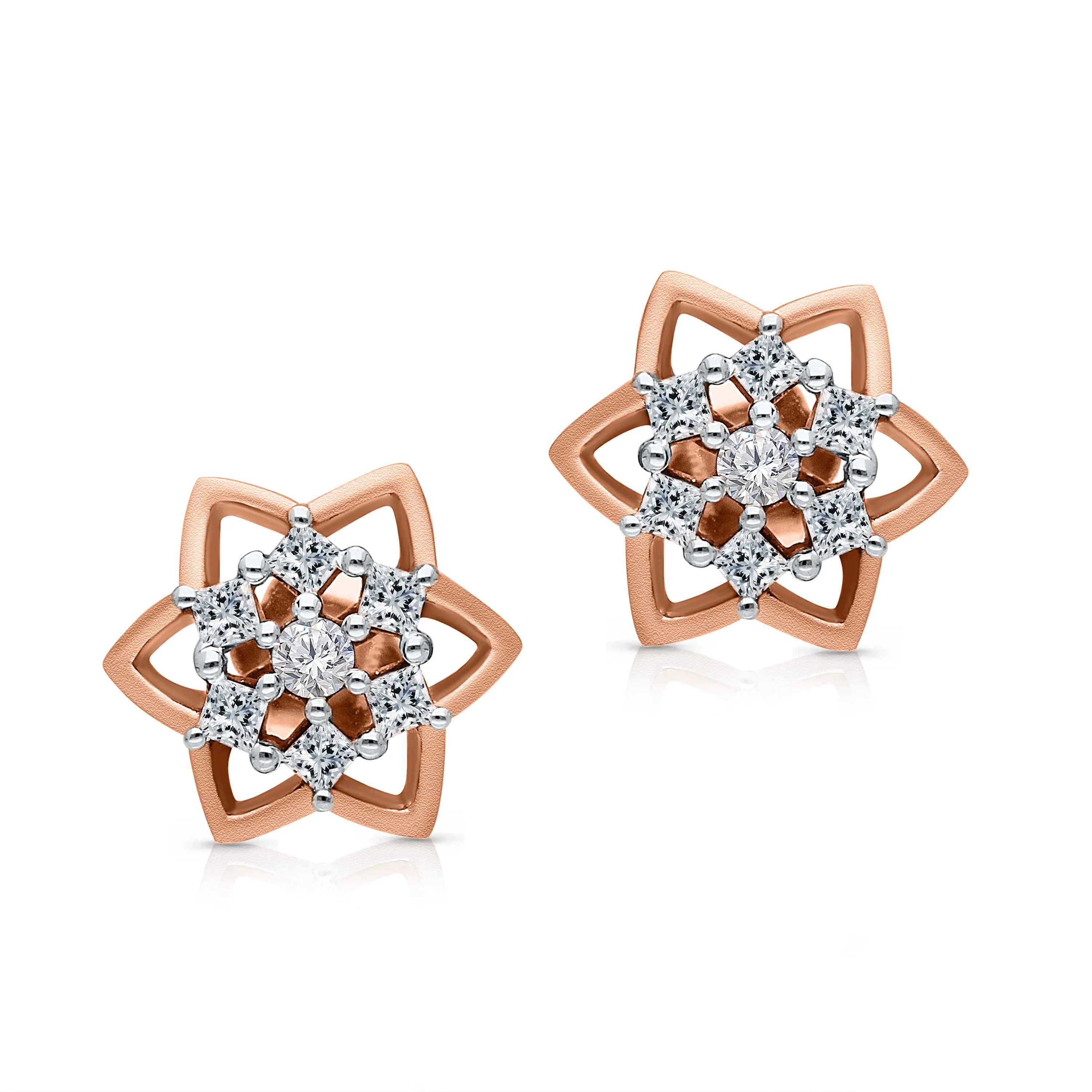Kallati Rose Gold Diamond Eternal Earrings