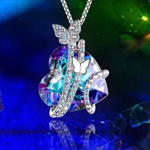 Kyra Love Butterfly Heart Necklace