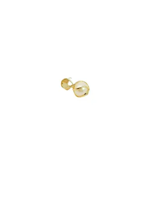 Lesotho Jewellery 14k Gold White Bead Pendant - 0.80 Grams, Length - 1.3 cm