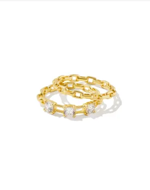 Lex Ring Set in Gold