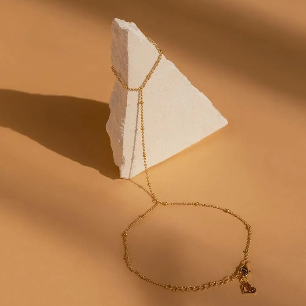Long tiantian Hand Chain Bracelet Gold Bracelets for Women Link Chain Bracelets Trendy Finger Ring Slave Bracelet Jewelry Gifts