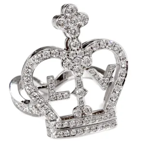Louis Vuitton Diamond Crown White Gold Cocktail Ring