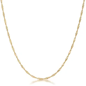 LOVCIA Stylish 18 Inch Gold Twisted Necklace