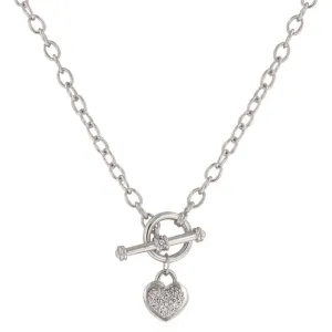 LOVCIA Stylish Pave Heart Pendant Necklace