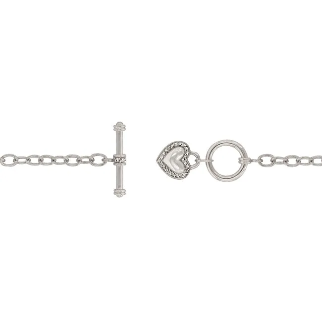 LOVCIA Stylish Pave Heart Pendant Necklace