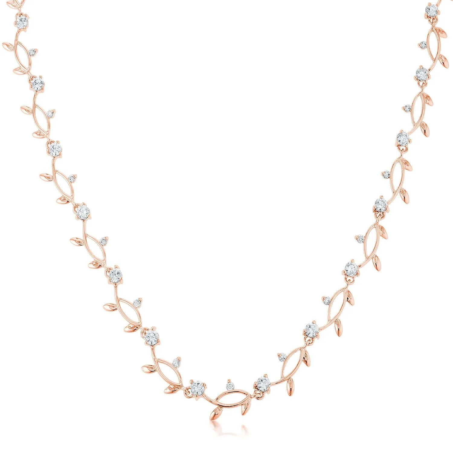 LOVCIA Stylish Rose Gold Vine Necklace