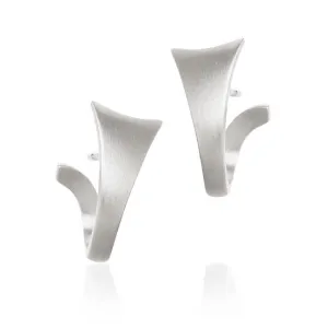 Luna Loop Silver Earrings