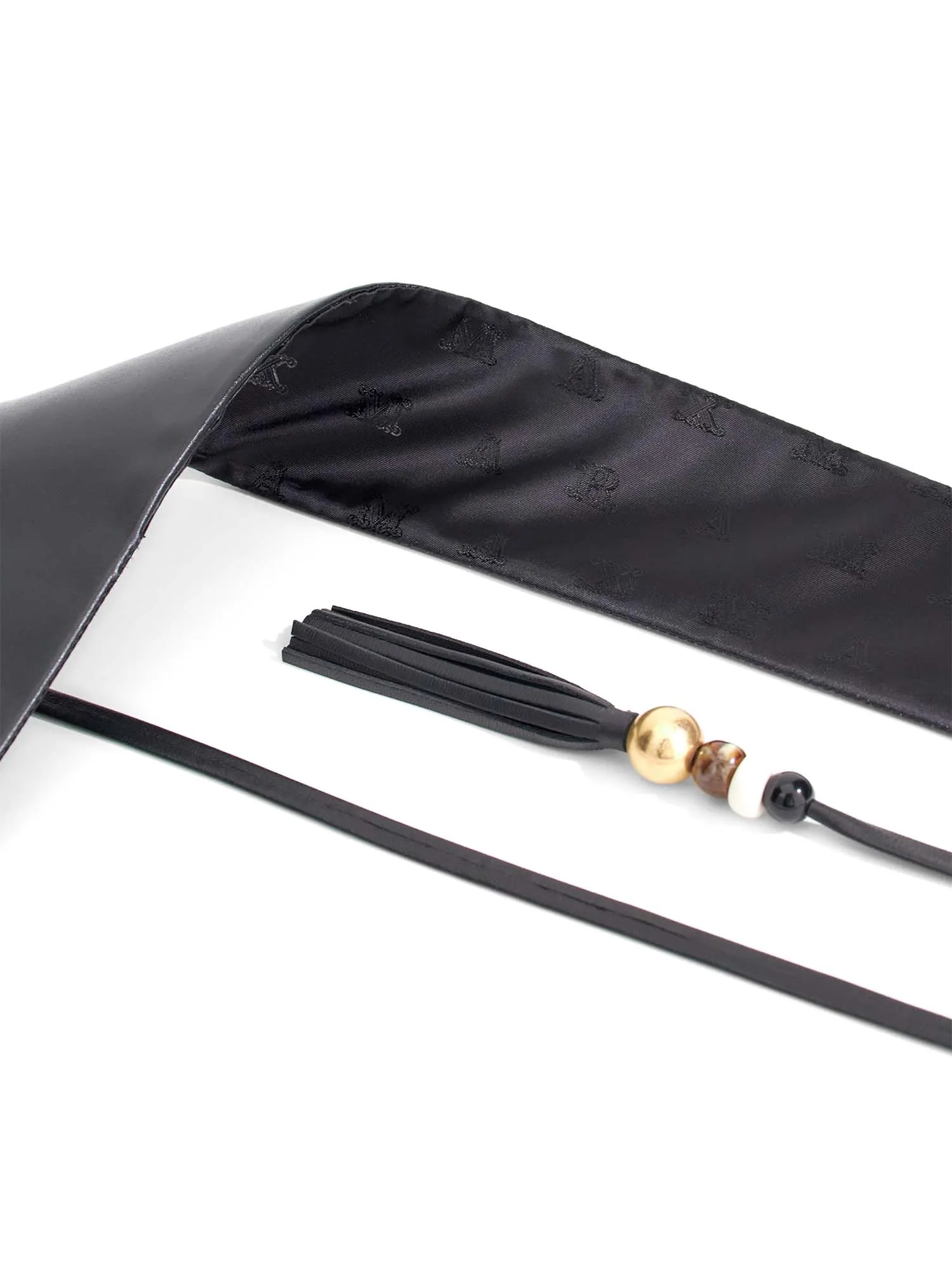 Max Mara Elia Leather Wrap Belt with Tassle