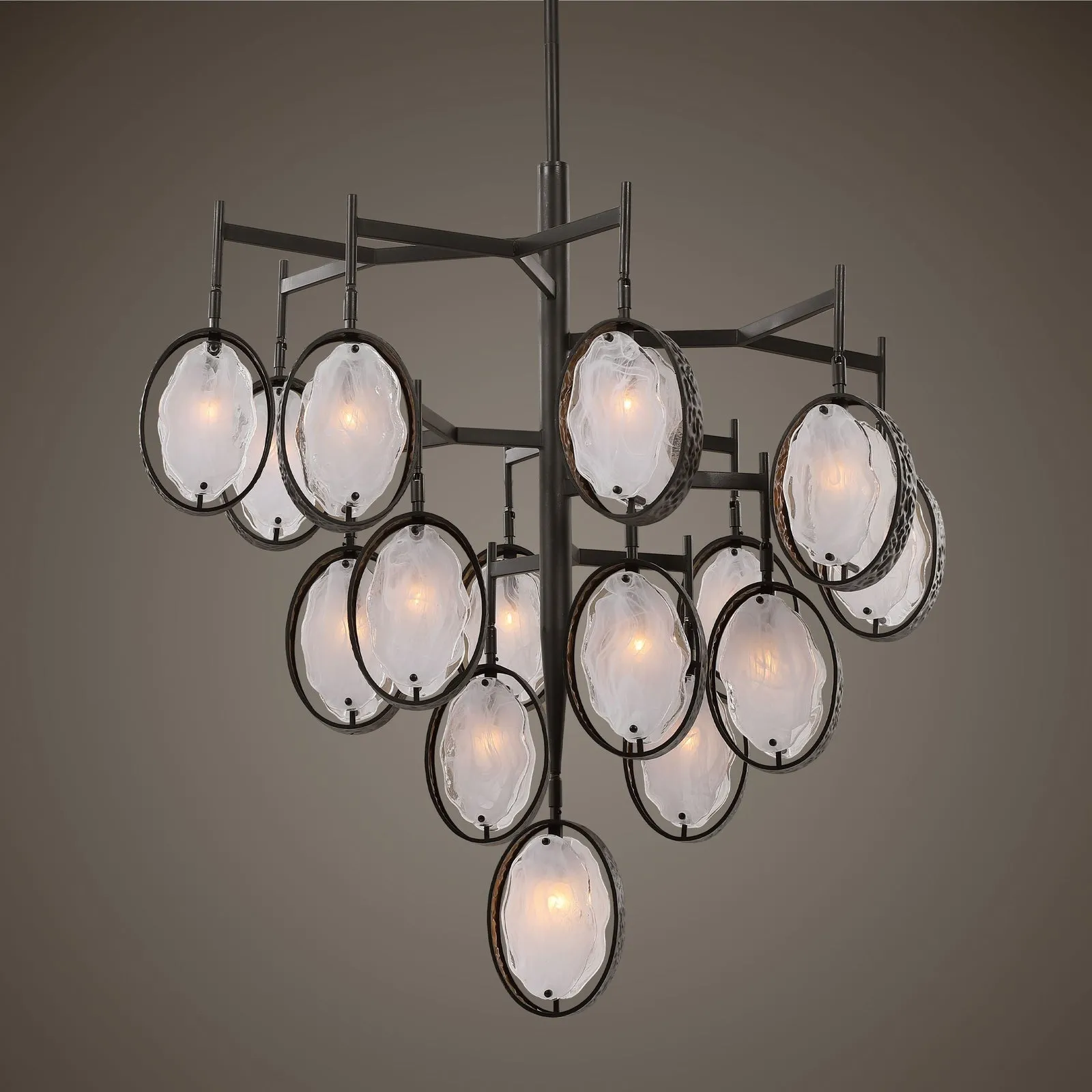 Maxin 15-Light Large Bronze Chandelier Mid-Century Modern – Uttermost