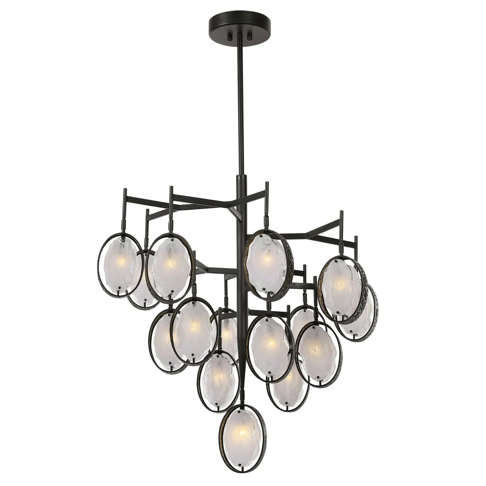Maxin 15-Light Large Bronze Chandelier Mid-Century Modern – Uttermost