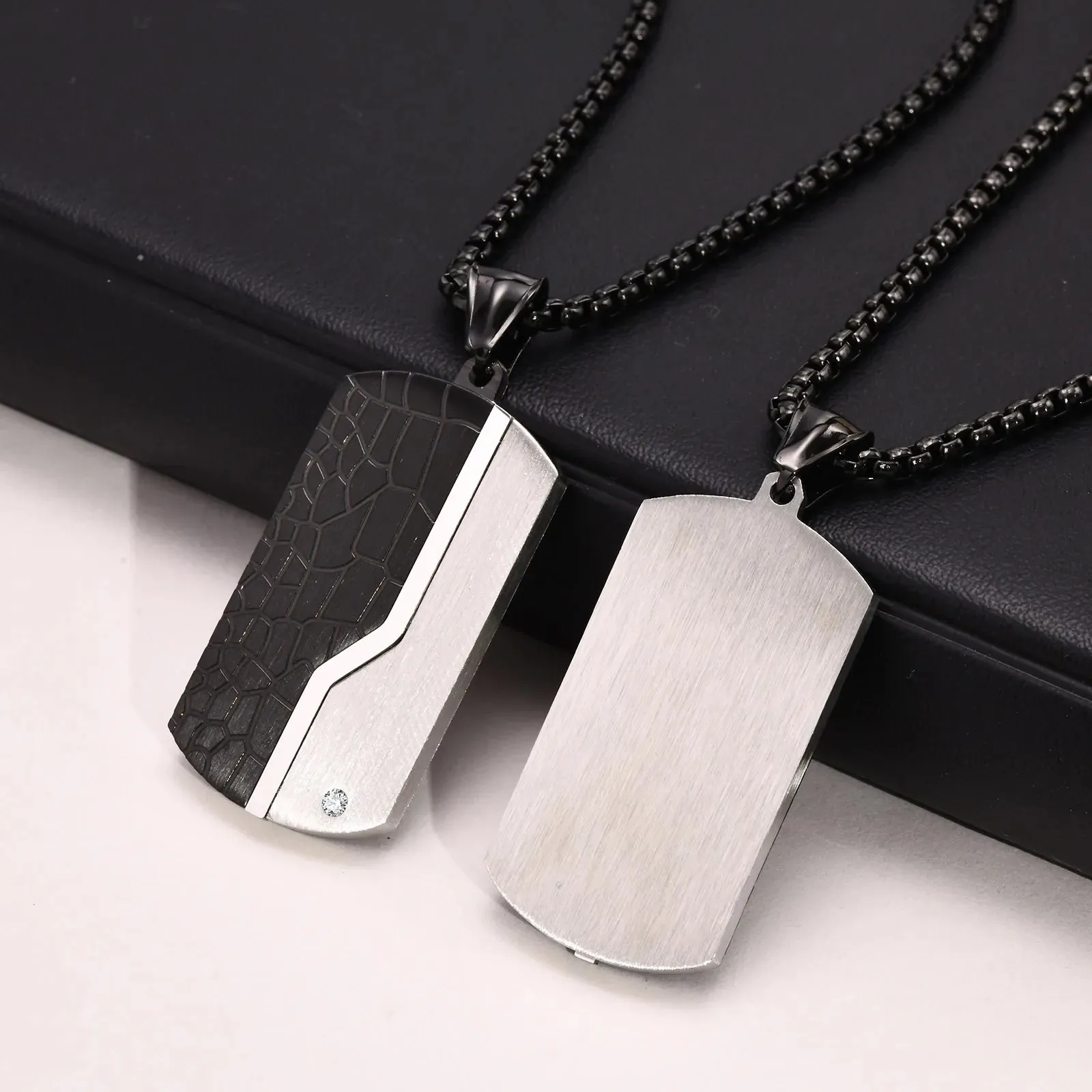 Men's New Stylish Geometric Neklaces with CZ Stone