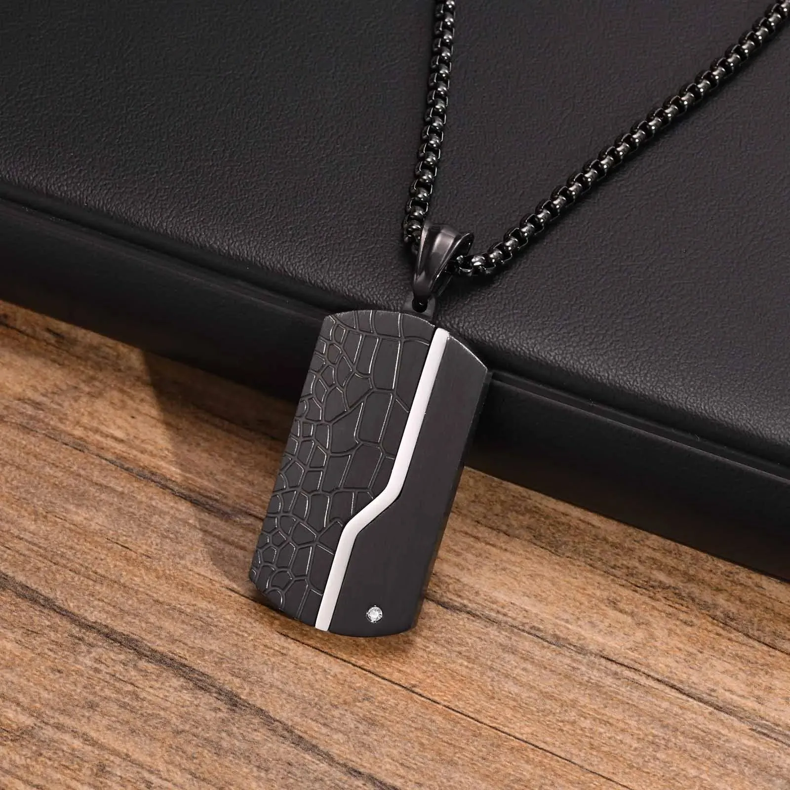 Men's New Stylish Geometric Neklaces with CZ Stone
