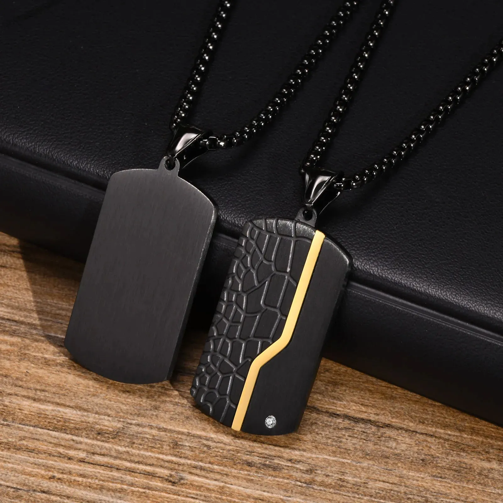 Men's New Stylish Geometric Neklaces with CZ Stone
