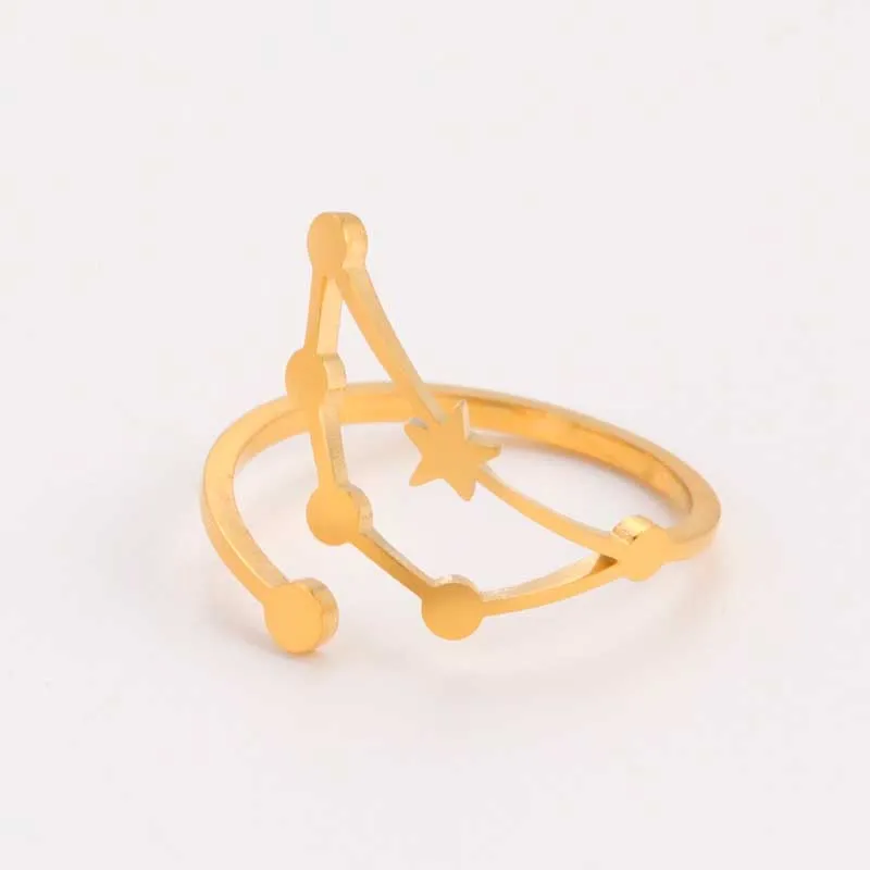 Minimalist Constellation Stainless Steel Adjustable Rings