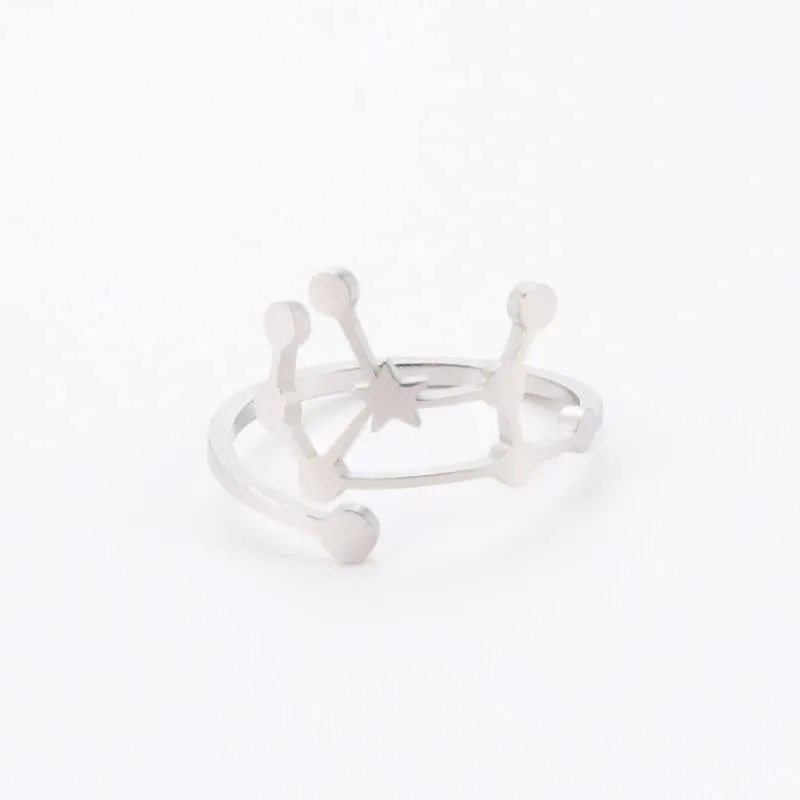 Minimalist Constellation Stainless Steel Adjustable Rings