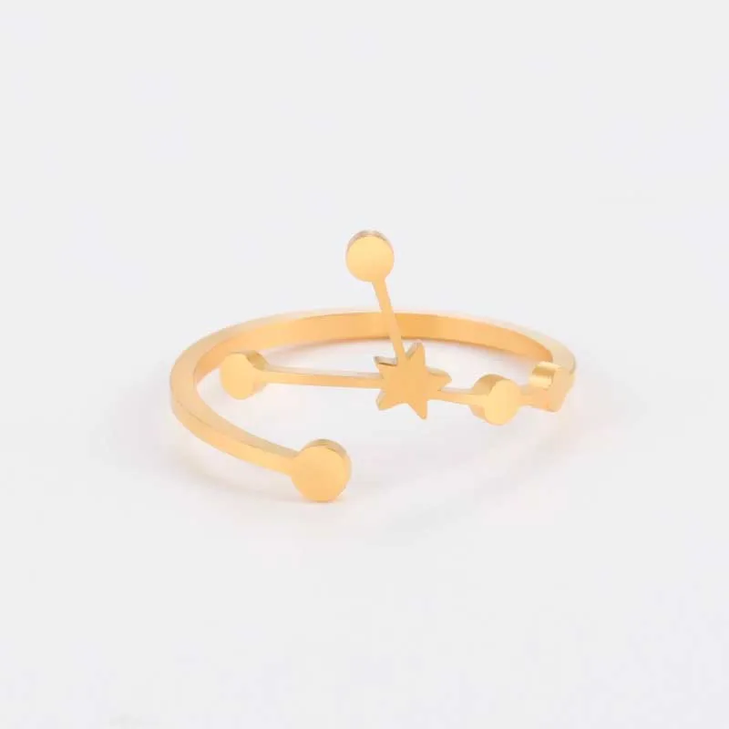 Minimalist Constellation Stainless Steel Adjustable Rings