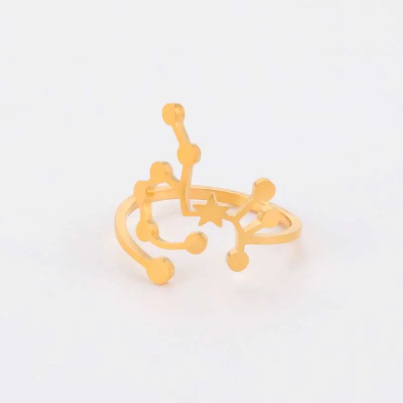 Minimalist Constellation Stainless Steel Adjustable Rings