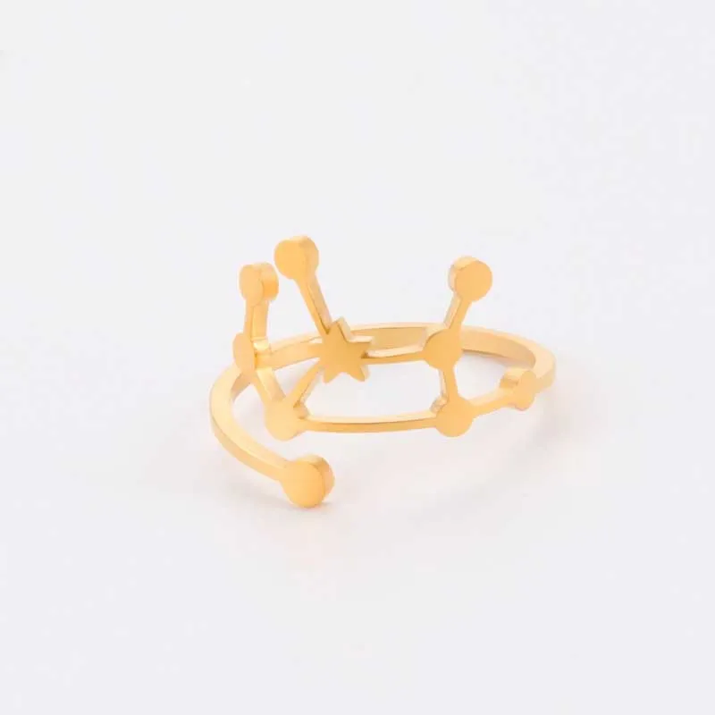 Minimalist Constellation Stainless Steel Adjustable Rings