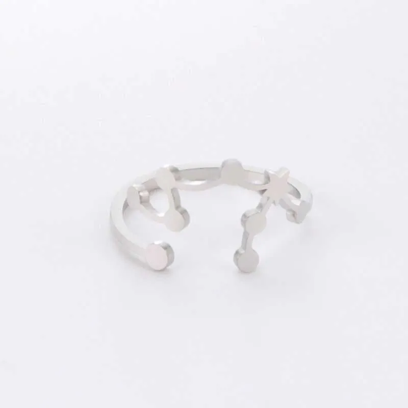 Minimalist Constellation Stainless Steel Adjustable Rings