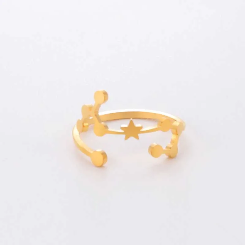 Minimalist Constellation Stainless Steel Adjustable Rings