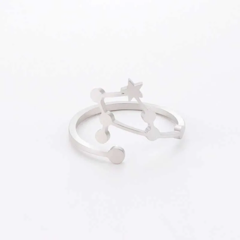 Minimalist Constellation Stainless Steel Adjustable Rings
