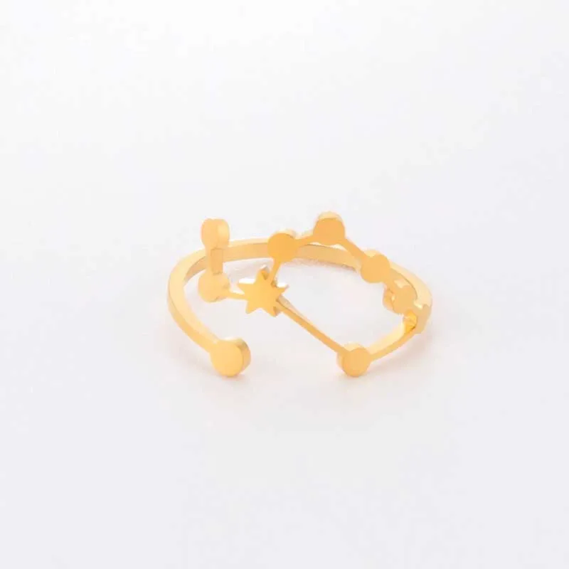Minimalist Constellation Stainless Steel Adjustable Rings