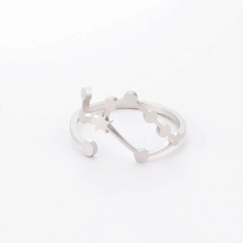 Minimalist Constellation Stainless Steel Adjustable Rings