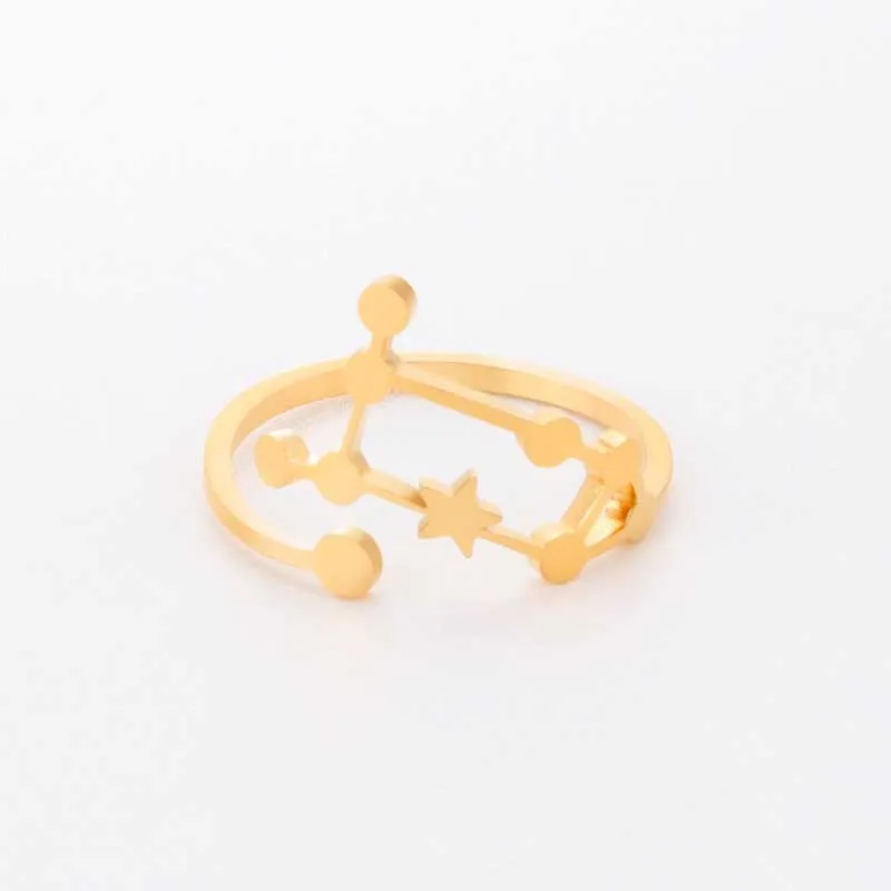 Minimalist Constellation Stainless Steel Adjustable Rings