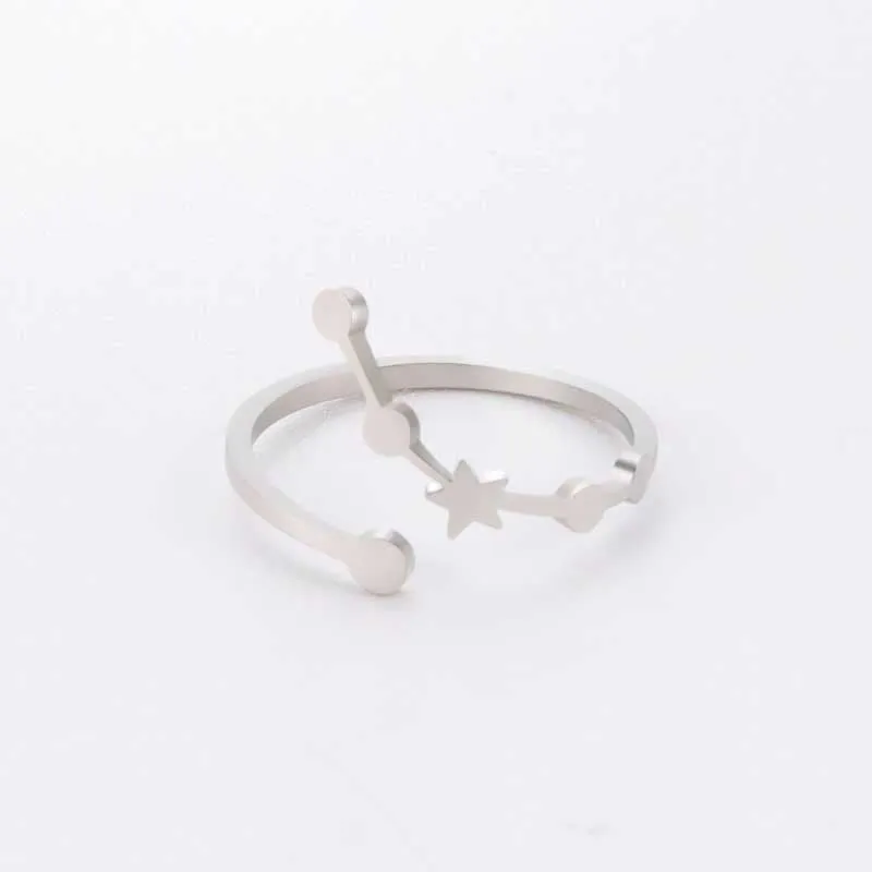 Minimalist Constellation Stainless Steel Adjustable Rings