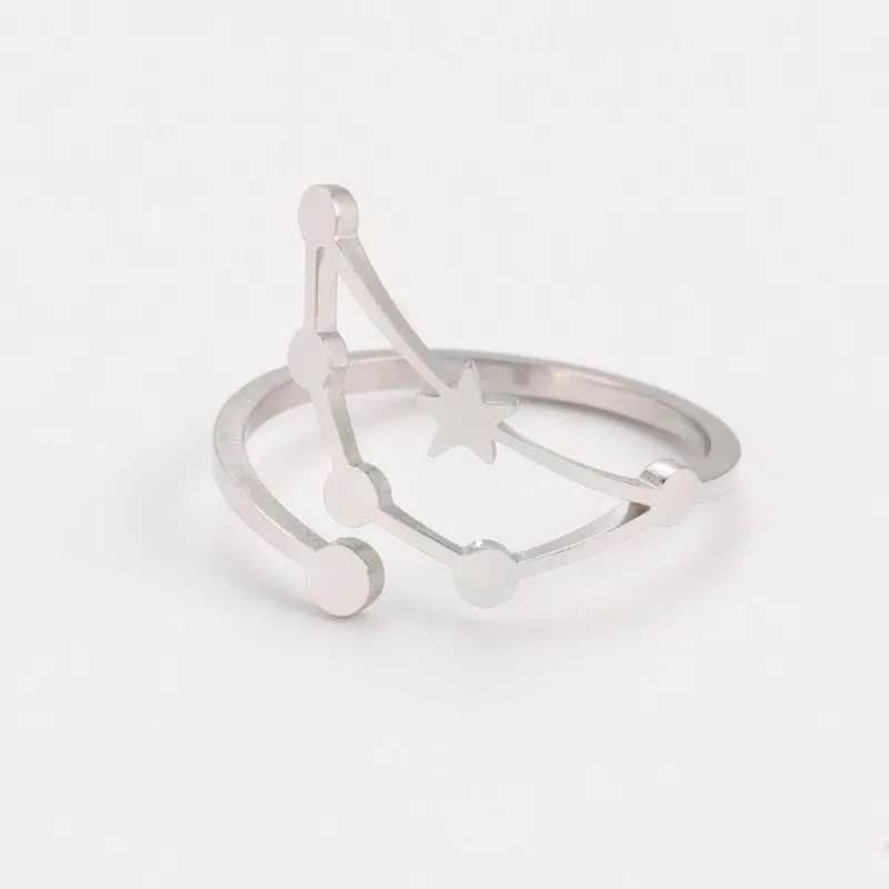 Minimalist Constellation Stainless Steel Adjustable Rings