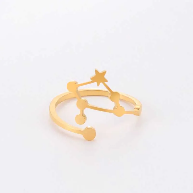 Minimalist Constellation Stainless Steel Adjustable Rings