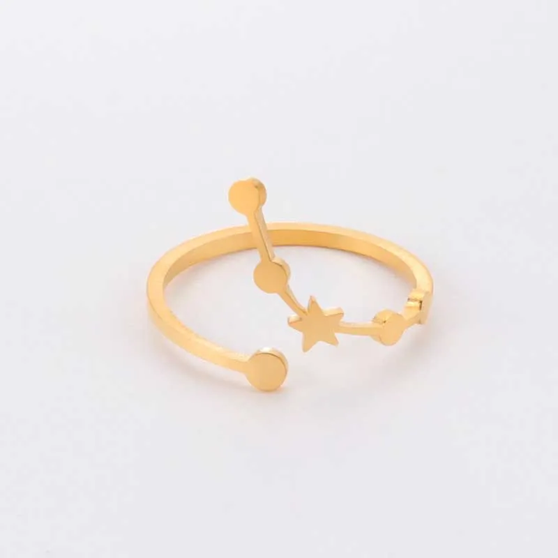 Minimalist Constellation Stainless Steel Adjustable Rings