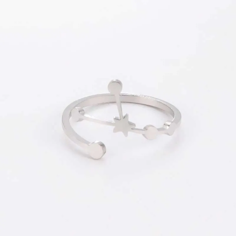 Minimalist Constellation Stainless Steel Adjustable Rings
