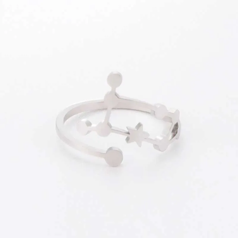 Minimalist Constellation Stainless Steel Adjustable Rings